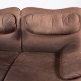 Vintage 2-seater sofa in aniline leather from the 1970s