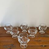 6 glass egg cups