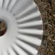 Pendant lampshade in white vintage serrated opaline