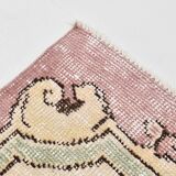 Rare Tapis Vintage Anatolie | Rose Antique & Crème Floral Rug, 185x314 Cm