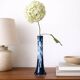 Vallauris Fat Lava Vase – Vintage French Ceramic Soliflore 60s Blue White