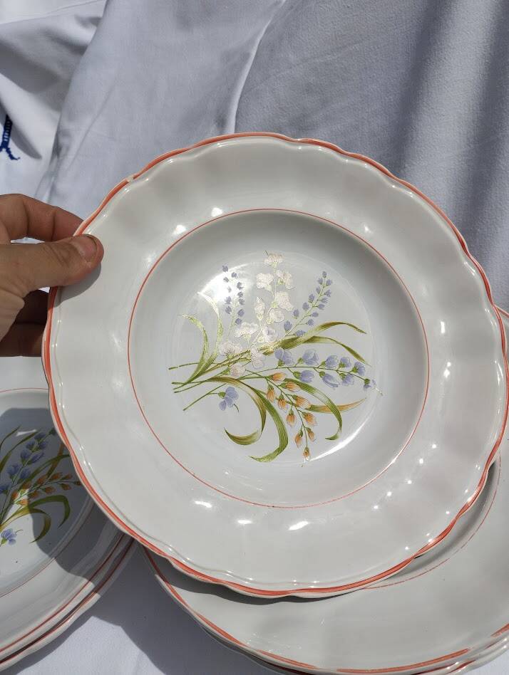 6 deep plates – Capôa earthenware – vintage Portuguese