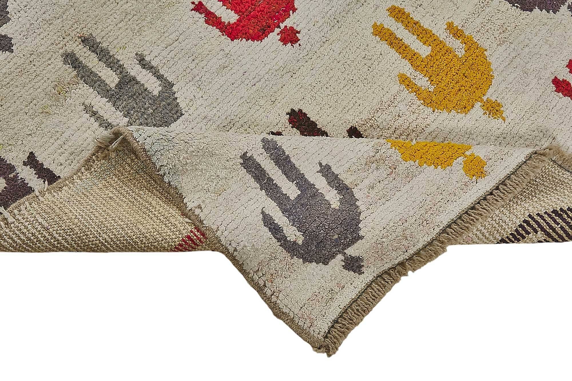 Tapis boho recyclé turc fait main 200 cm x 295 cm