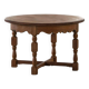 Mid-century Danish round side table in solid oak, Henning Kjærnulf, 1960s.