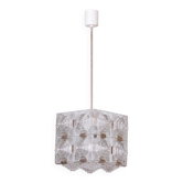 Mid-Century Chandelier in Chrome and Glass from Kamenický Šenov, Czech, 1960s