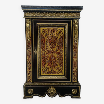 H. e. pretot 1830 - marqueterie boulle - cabinet à hauteur d'appui de style napoleon iii