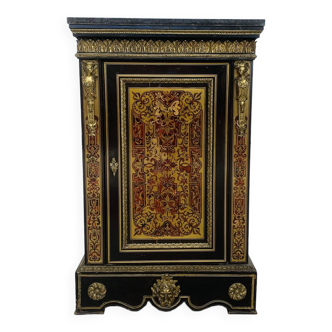 H. e. pretot 1830 - marqueterie boulle - cabinet à hauteur d'appui de style napoleon iii