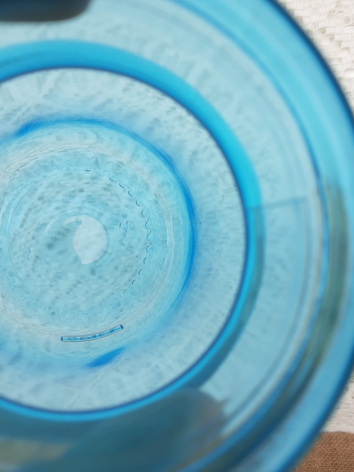 Apothecary jar Ariel vintage blue