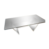 Coffee table 70/80 plexi and glass top