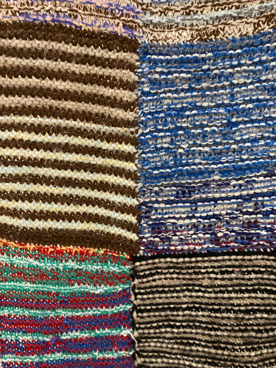 Plaid patchwork multicolore en laine