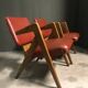 Pair of Hillestak armchairs designed in 1950s by Robin Day for Hille,