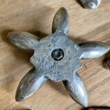 70s flower ashtray in metal