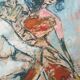 Technique mixte sur papier, personnages masqués Guido Codognone (1901-1968)