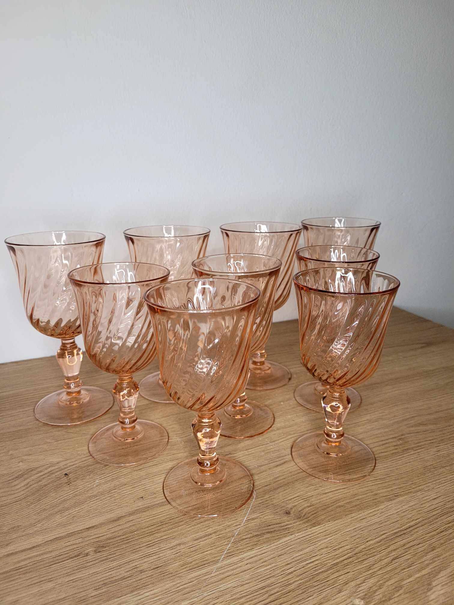 9 Rosaline Arcoroc Luminarc stemmed glasses