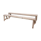 Paire de bancs de ferme en chêne 228 cm