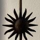 Vintage sun-shaped wrought iron lamp foot