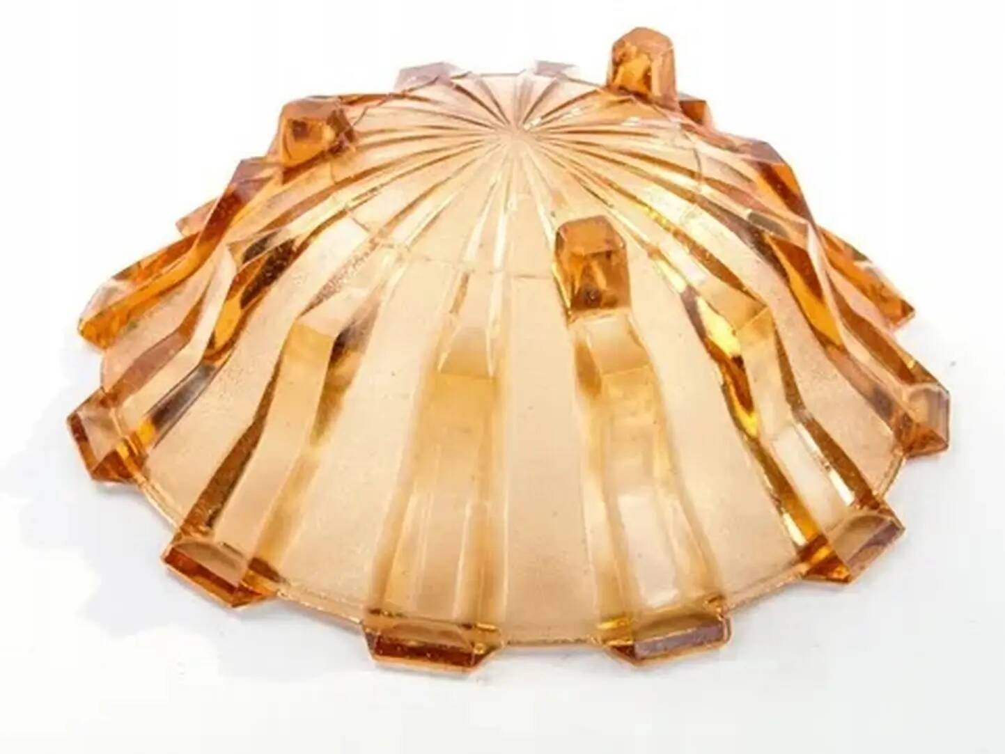 Art Deco fruit bowl, glass, Val Saint Lambert, Belgium, 1950s