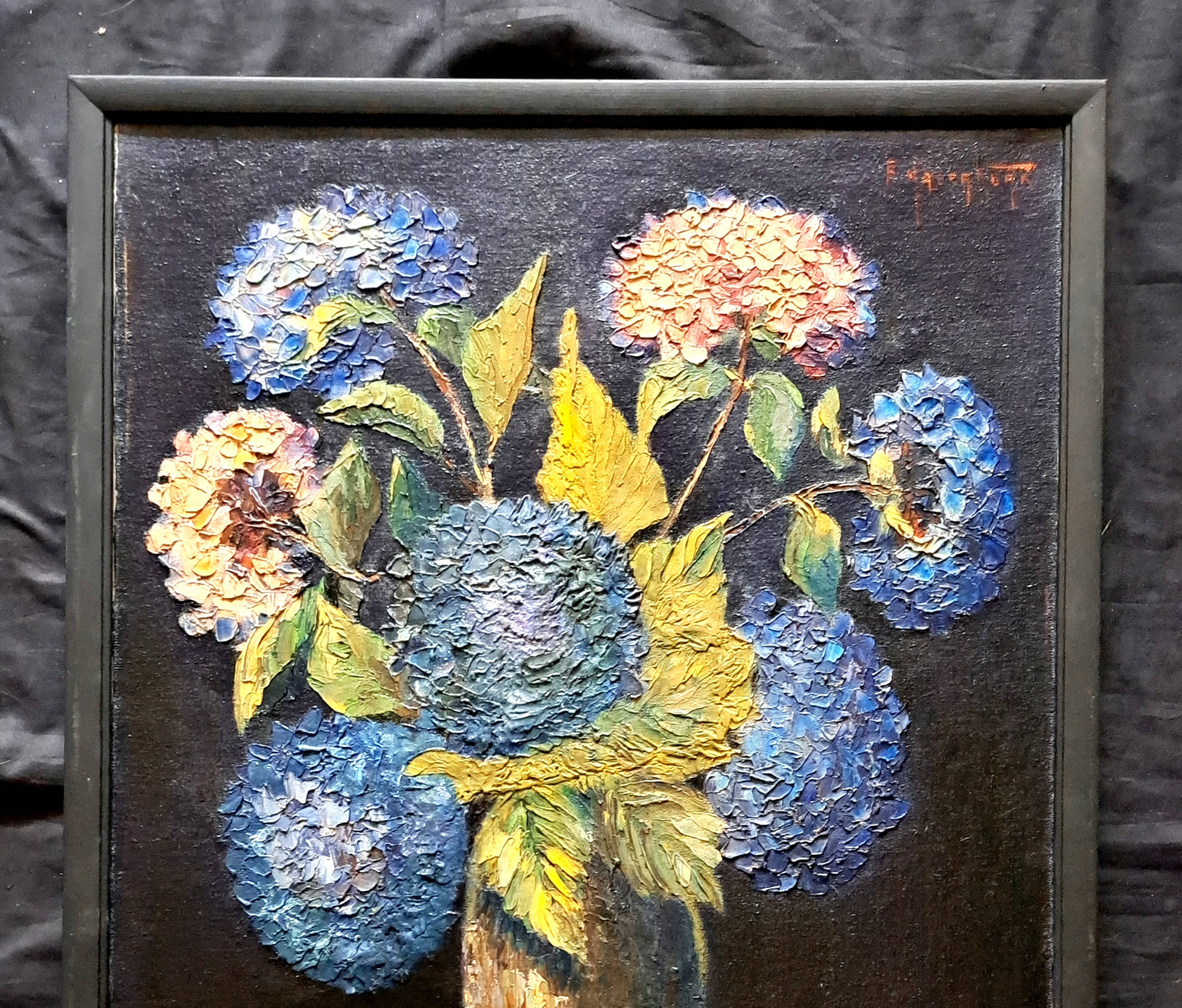 Still life tableau Impressionism oil on canvas Fritz Haberkorn