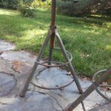 Two tractor-style industrial stools