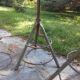 Two tractor-style industrial stools