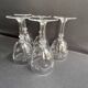 5 Blown, cut and engraved crystal water glasses