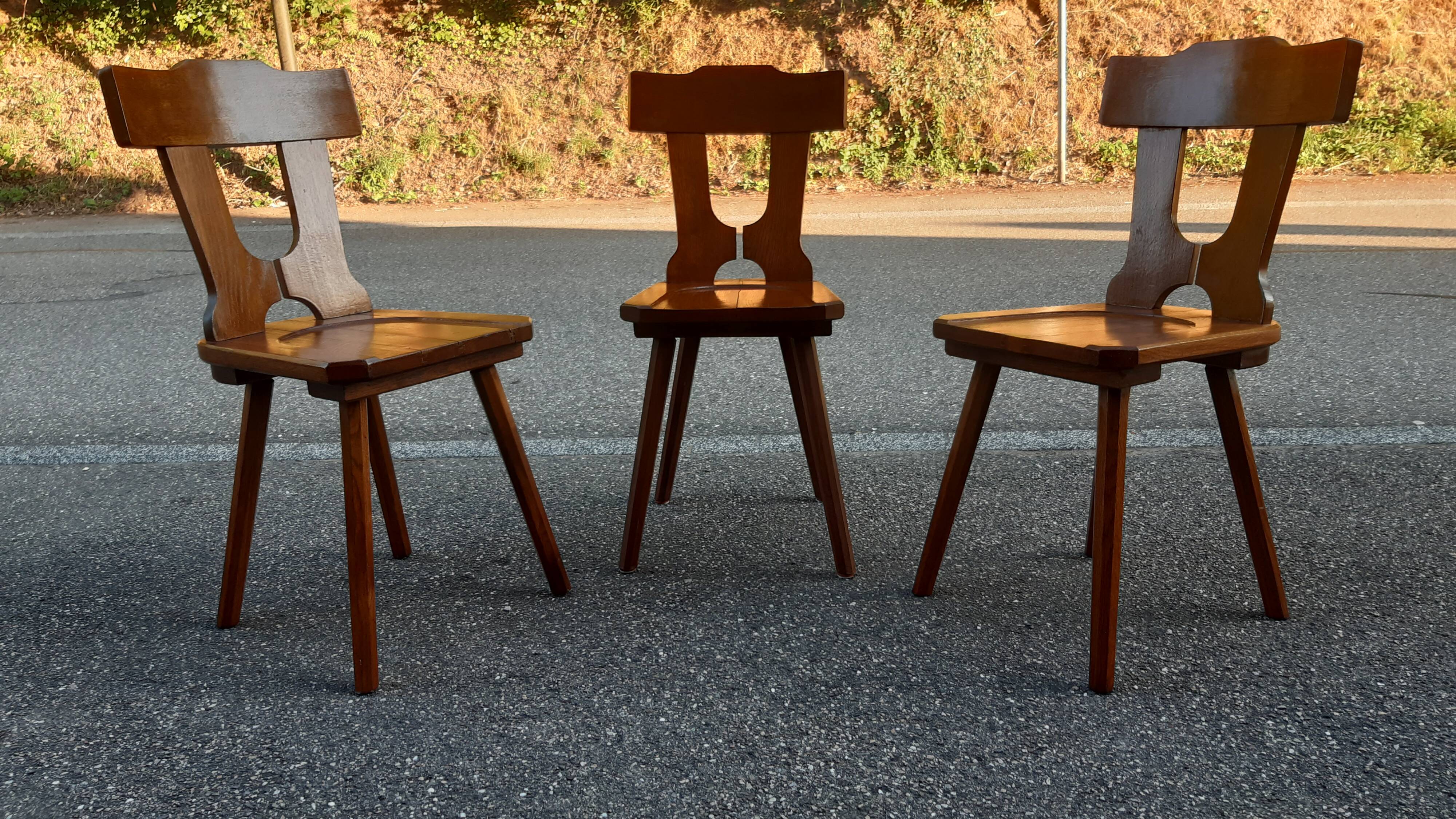Brutalist bistro chairs from the 70s