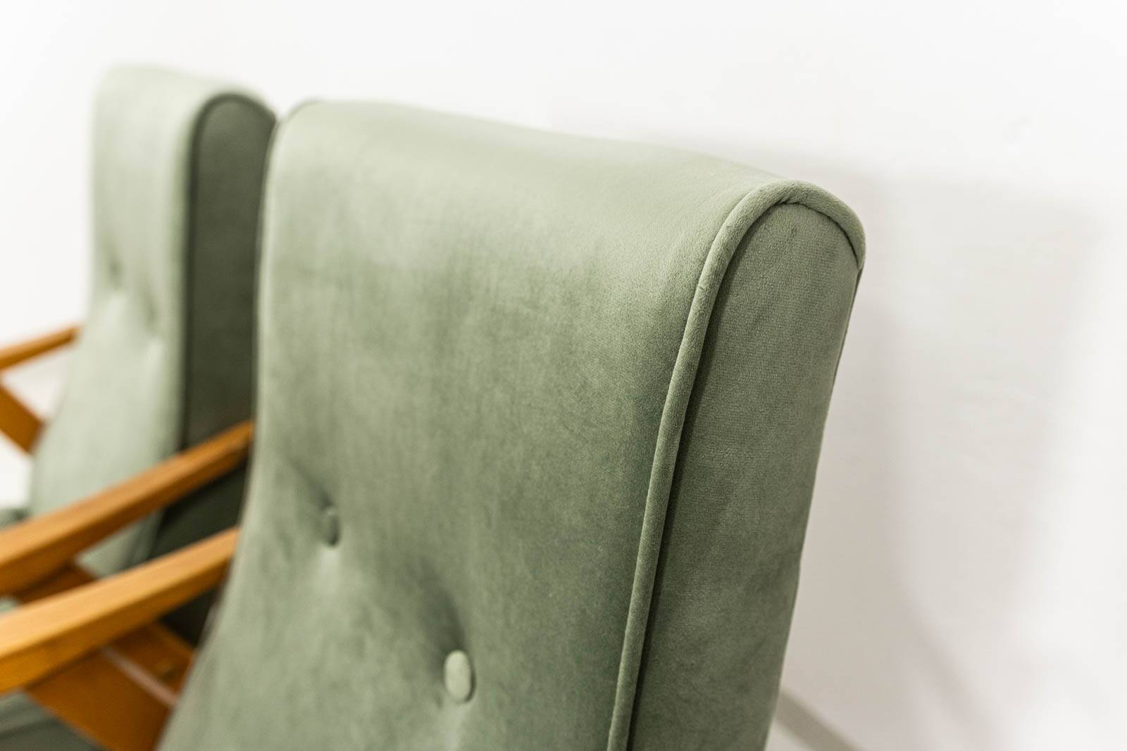 Mid Century Armchairs By Edmund Homa Gfm 18, Poland, 1960s, Set Of 2