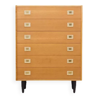 Ash chest of drawers, Danish design, 1970s, production: Westergaard