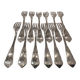 12 silver-plated dessert forks, silversmith Boulenger, LXV semi-rich