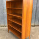 Vintage oak bookcase with compass base