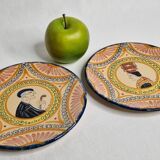 Pair of decorative plates Henriot Quimper, Soulac design, 1973, 18 cm