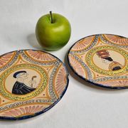 Pair of decorative plates Henriot Quimper, Soulac design, 1973, 18 cm