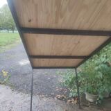 Industrial wood and metal farm table