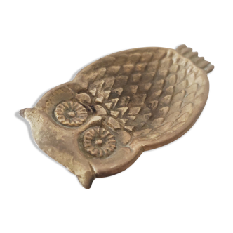 Brass owl ashtray