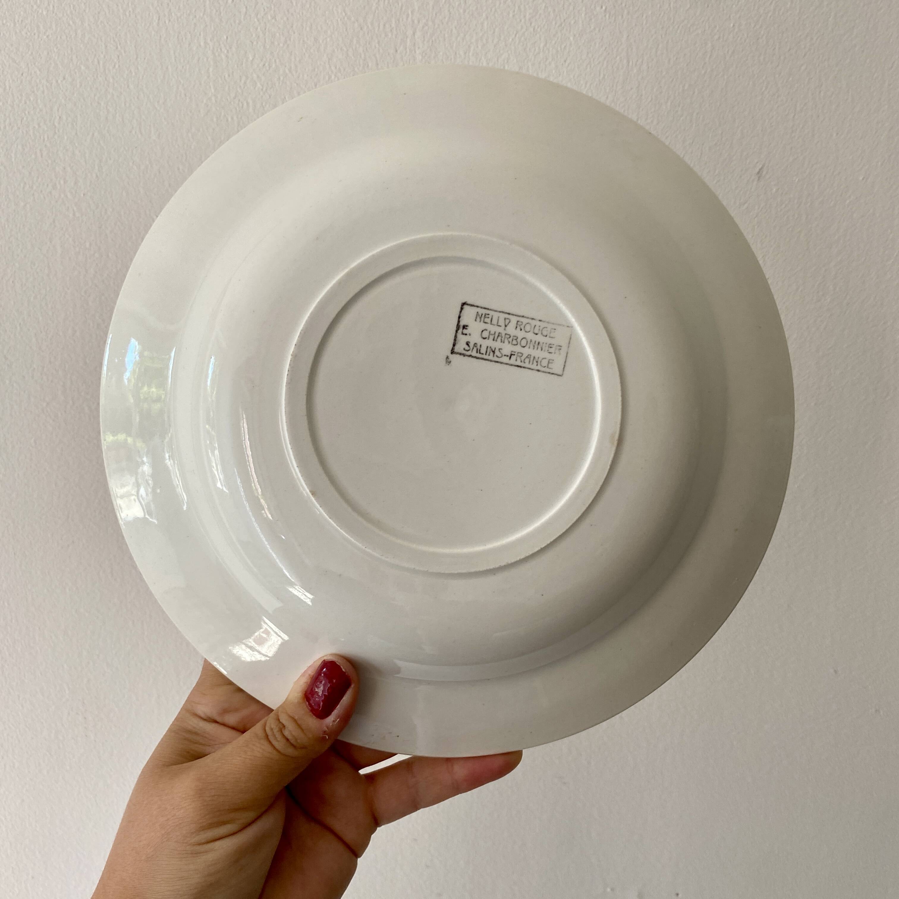 Set of 8 vintage soup plates, Nelly de Salins