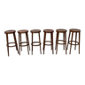 Six Baumann bar top stools