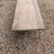 Solid wood living room coffee table with patinated chrome metal legs