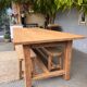 Grande table de ferme avec 2 bancs