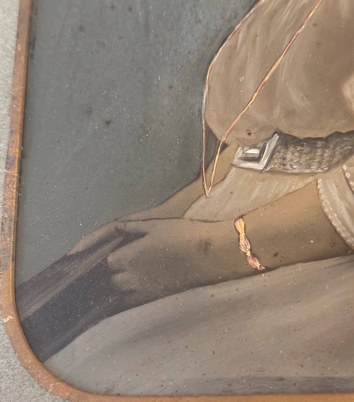 Old silver photograph, portrait, 19th century