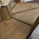 Vintage Scandinavian chandelier 6 lights – Wood and frosted Perspex – 1960s/70s