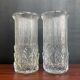 Pair of vintage pressed glass vases