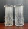 Paire de vases vintage en verre pressé-moulé