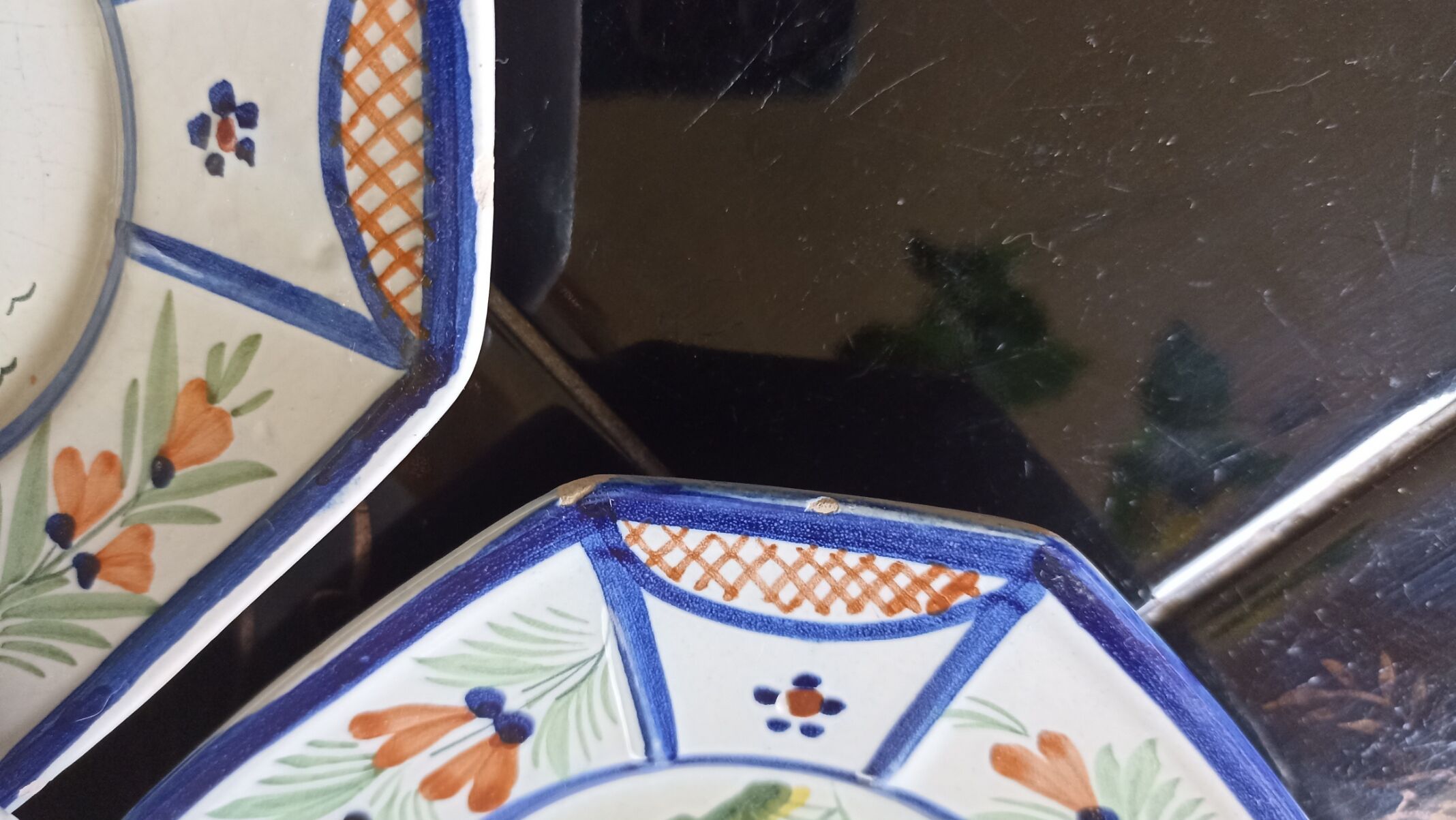 Old dessert service HB Quimper from the 20s