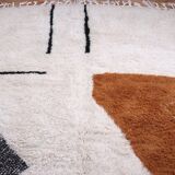 Handmade, colorful Beni Ouraine rug, traditional style, size 150 x 250 cm