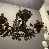Italian tole chandelier, 1940s