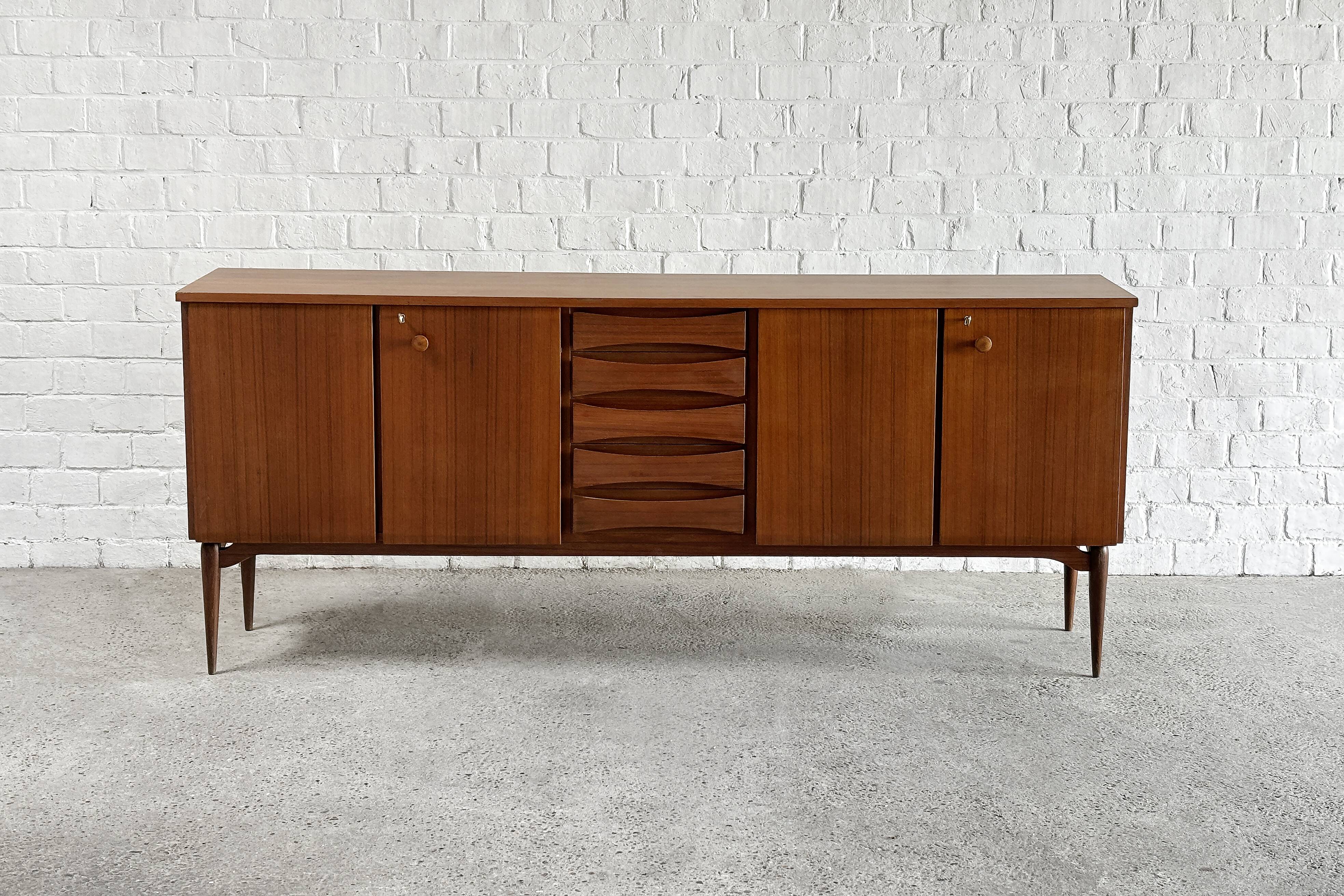 Italian Modernist Teak Sideboard, 1960's