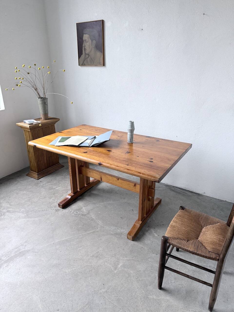 Mountain furniture table made of solid pine