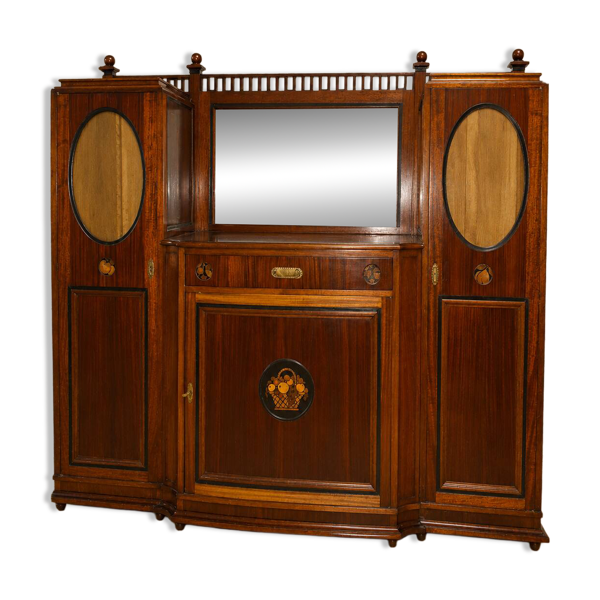 Buffet Art nouveau en acajou et marqueterie – vers 1900 ( om)