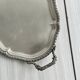 Engraved metal tray with cut-out handles