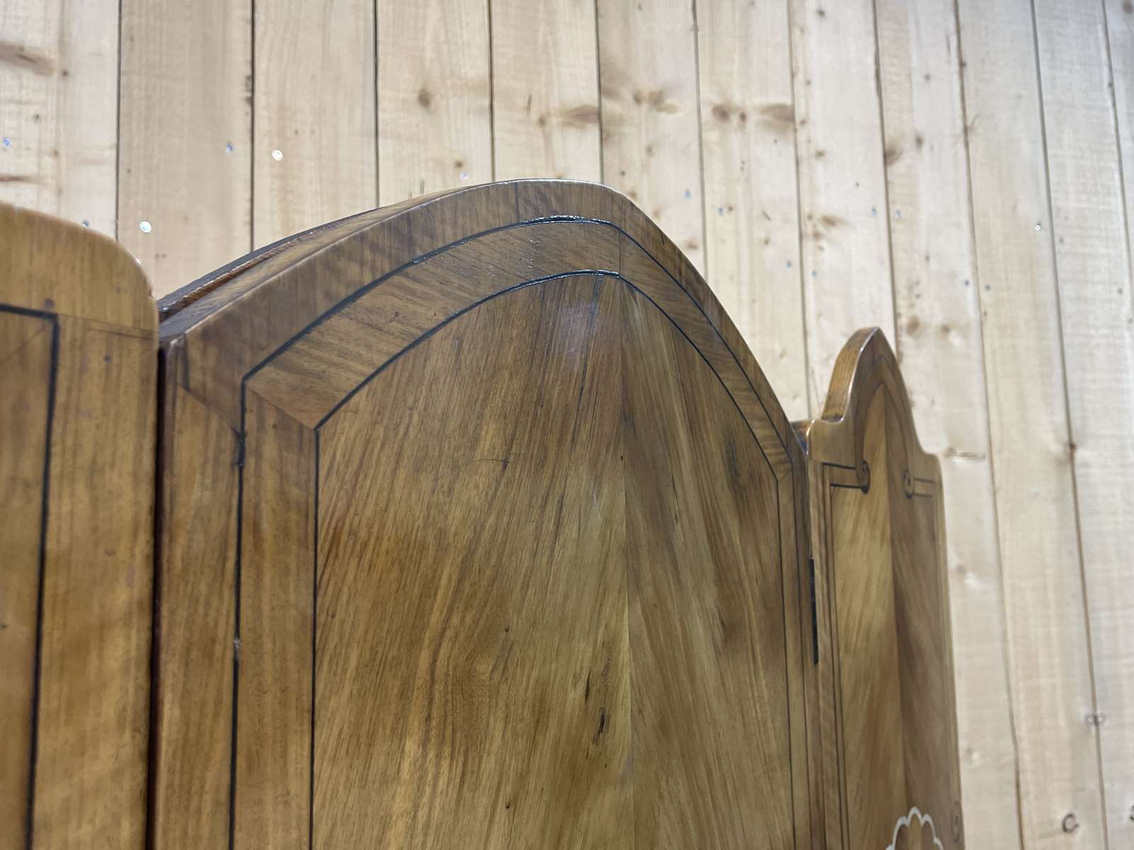 Art Deco walnut wardrobe and marquetry
